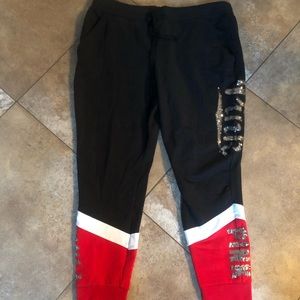 Victoria secret pink sequined sweat pants